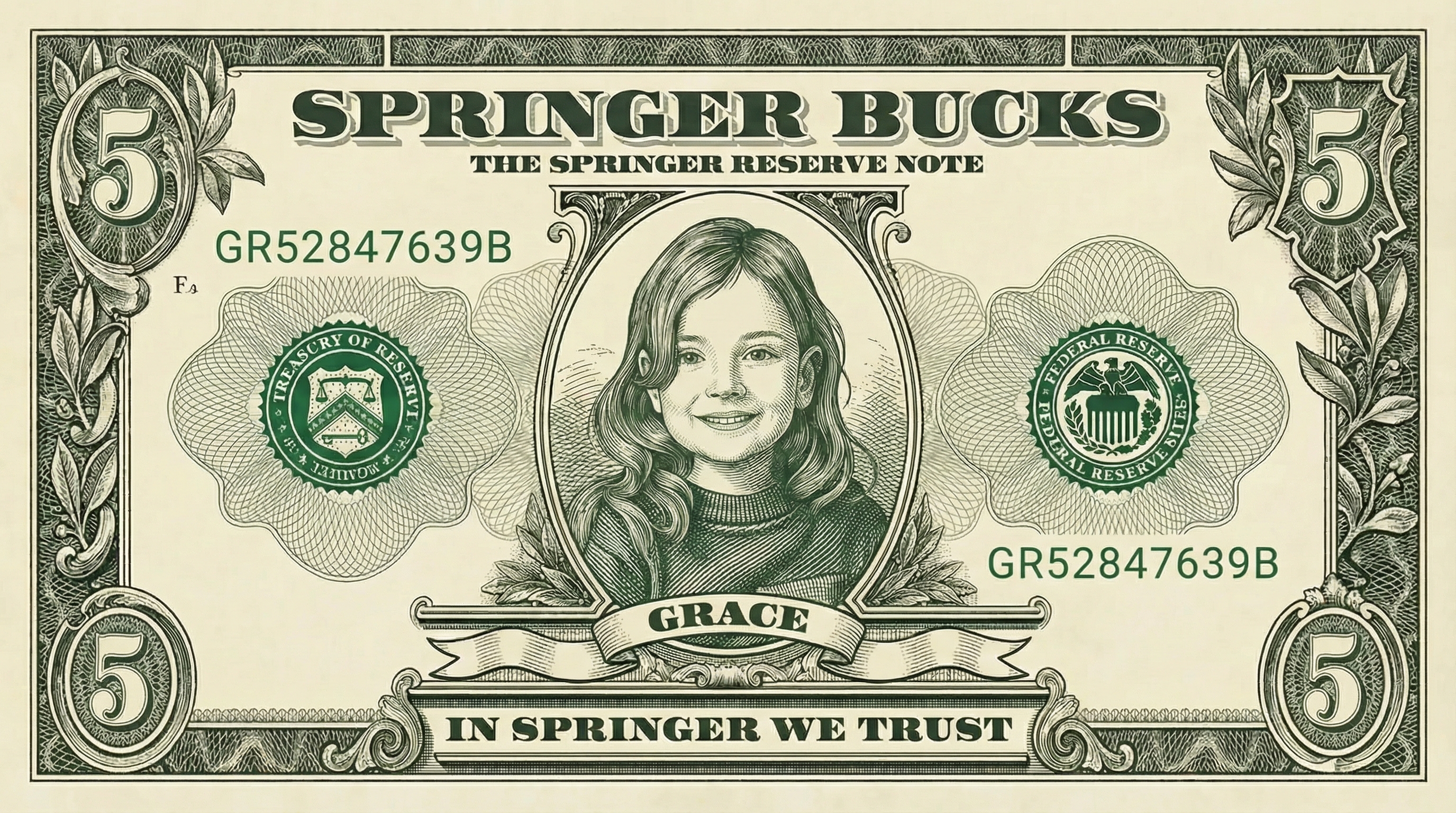 $5 Springer Buck featuring Grace